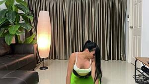 hey yoga slut, getting drilled mid-stretch feels so good right?