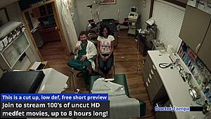 Tori Sanchez Gets Pap Smear From Dr. Tampa In Black Latex