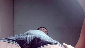 korean cutie expertly sucks and gets mouth fucked by thick cock