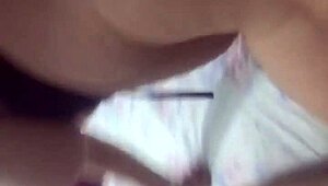 latina sucks big cock while tits bounce