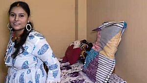 celebrating diwali with housewife and family in homemade setting