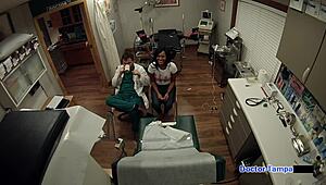 Tori Sanchez Gets Pap Smear From Dr. Tampa In Black Latex