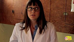 Two hot scientists engage in rough dirty talk, licking pussies and reaching orgasm at work
