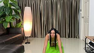 hey yoga slut, getting drilled mid-stretch feels so good right?