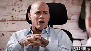 mature stud bangs milf secretary at office with stepson watching. he even shares the action!