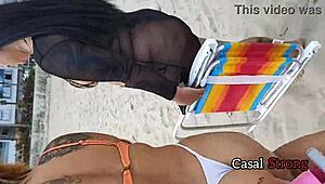 Couples engage in intense double penetration and anal swapping on the beach