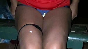 brazilian woman argues with boyfriend, flashes pussy on street