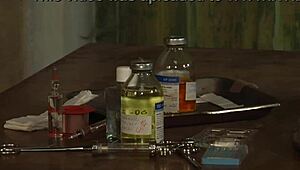 Hot lesbian madame dominates submissive slave with fingering, kissing, and punishment