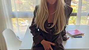 I’m Still Reeling From Boss Nailing Me Through Pantyhose. That Monster Cock On My Work Desk Was Wild!