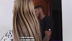 i got tricked by my husband and now this milf is seducing me with her huge tits...