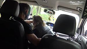 Hey, check out nympho wife Julia North getting quick anal in the forest.