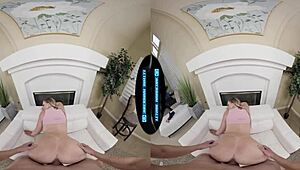 Babysitter with Big Natural Tits Bent Over Cowgirl