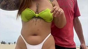 The Cheeze Seller Kept Starin At My Pussy On The Beach