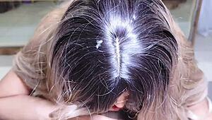 18-year-old neighbor twerks in panties, gets spanked, and ends with blowjob, pussy, and cum in mouth at wedding