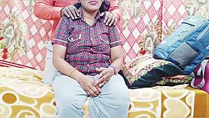 Desi schoolgirl with big boobs tries dirty talk fucking!