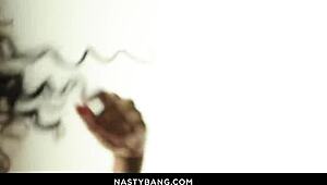 Olivia jay rides monster cock in lingerie for cumshot