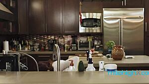 Dysfunctional babysitter excels only at muff diving with shy redhead! Wow, what a wild orgasm!