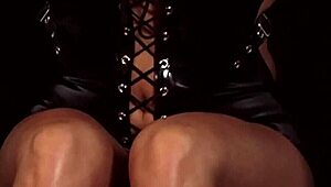 Nick was tied up for a ROUGH BLOWBANG with big tits mature in lingerie. She banged hard with dirty talk!