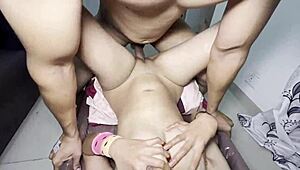 Is this cute tiny tit step sister getting fucked?