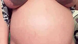 Horny Pregnant Maid Shows Big Boobs And Hairy Pussy