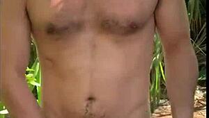 Sexy Pornstar Approaches Muscular Stranger Jerking Off On Hiking Trail