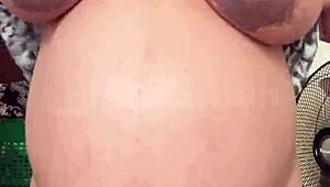 Horny Pregnant Maid Shows Big Boobs And Hairy Pussy