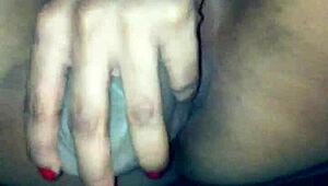 Ebony couple explores hidden fantasy with dildo drilling pussy in amateur scene