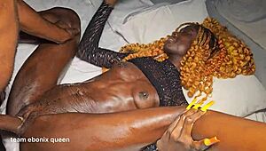 Skinny slut penetrates hard from behind 😏