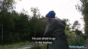 Lost Dog Turns Into Hot Outdoor Sex! Public Agent Scores Big!