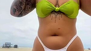 The Cheeze Seller Kept Starin At My Pussy On The Beach