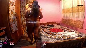 Young whore Aarohi fucked bareback at massage parlor, cum on her.