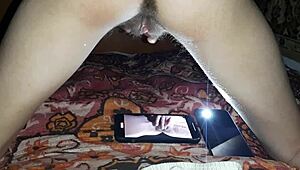 I watch my girlfriend make a porn video and masturbate! What a hot POV experience!