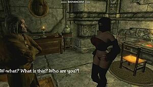 in skyrim, anri the seducer gets pounded by raerek in wild encounter