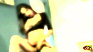 Two Brunette Chicks Fulfill Raunchy Lesbian Desires By Stripping And Kissing