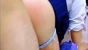 After beers, spying on Mexican student masturbating, punishing her with assfucking and turning her into a semen deposit.