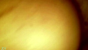 Mature milf with big ass in husband's room scene