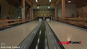 russian skinny babe angie moon takes 6on1 dp at bowling
