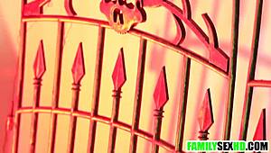 Step family halloween group sex with taboo fucking