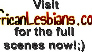 Two african lesbians enjoy bathing together under the shower. Natural tits and kissing in the bathroom.