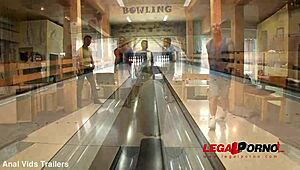 russian skinny babe angie moon takes 6on1 dp at bowling