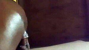 Young latina with big ass rides cock in front of boyfriend while masturbating to cum