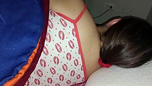 Cheating Wife Gets Groped In See-Through Outfit Alone