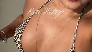 Married Wife Shows Off Tan Lines on Beach