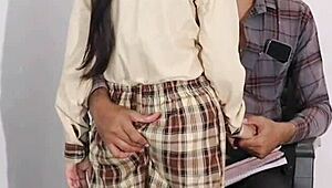 Whoa, school girl gets slammed by teacher's huge cock!