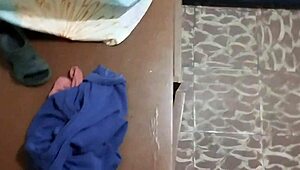 Watching maid change, I enter her room and fuck her bareback