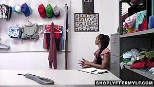 Gia Vendetti, sexy Latina MILF shoplifter, banged by cop after getting caught