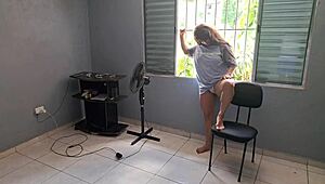 Peguei Vizinho Olhando, Dei Show Brincando Com Buceta