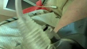 This lactating babe deepthroats and swallows milk while sucking tits in a casual scene.