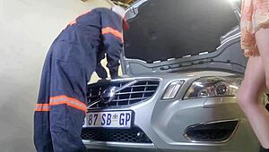 Mechanic fucks wife doggystyle