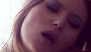 katrina gets her pussy wet while fingering in the kitchen